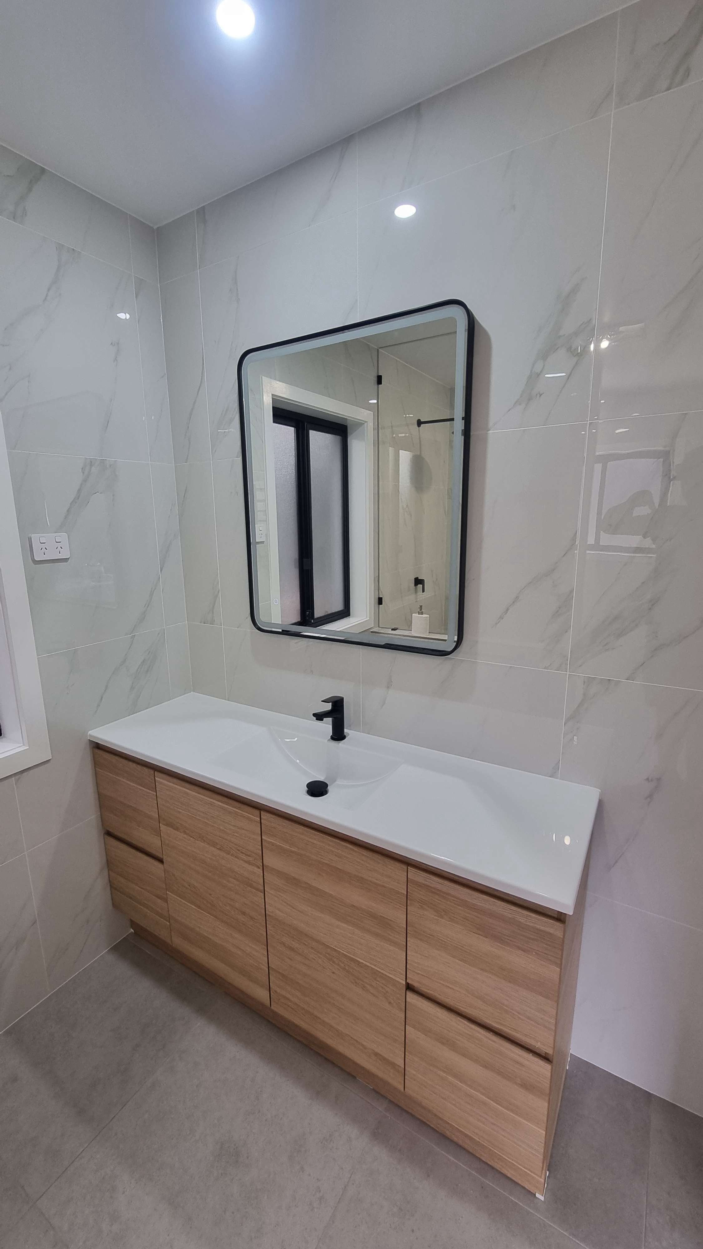 Newly renovated bathroom that has been extended  canberra