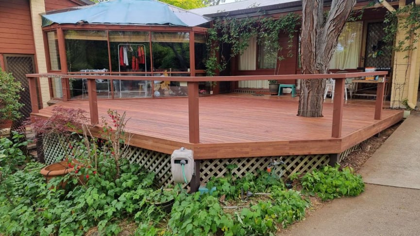 Merbau deck built in canberra